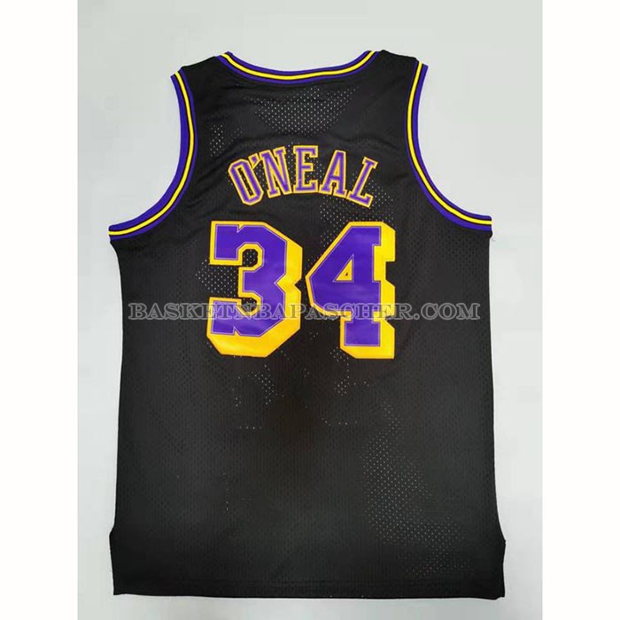 Maillot Los Angeles Lakers Shaquille O'neal NO 34 Mitchell & Ness 1996-97 Noir